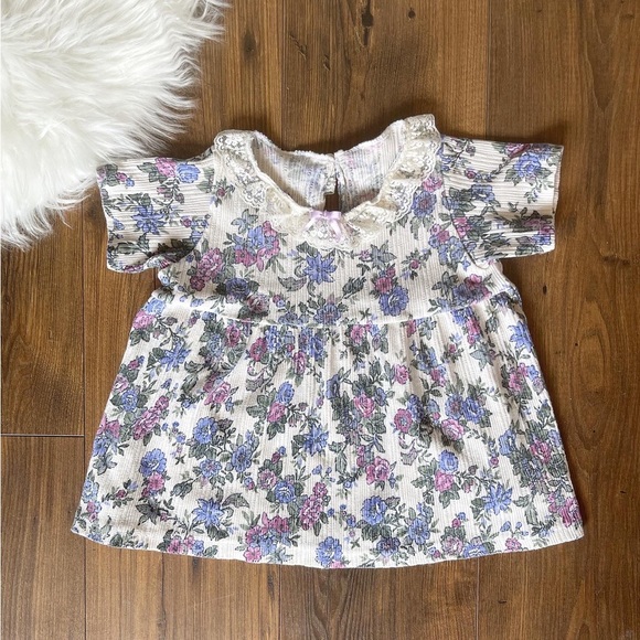 Other - Vintage Purple Floral Shirt 4T